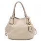 PRADA Vittello Dino Handbag, 2-Way, Leather, Beige, Women's