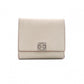 LOEWE Anagram Tri-fold Wallet, Leather, Beige, with Silver Hardware