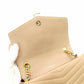 Saint Laurent Surpis V-Stitch Chain Shoulder Bag Beige Leather Gold Hardware YSL Crossbody 7-11-197