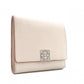 LOEWE Anagram Tri-fold Wallet, Leather, Beige, with Silver Hardware
