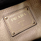 PRADA Vittello Dino Handbag, 2-Way, Leather, Beige, Women's
