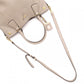 PRADA Vittello Dino Handbag, 2-Way, Leather, Beige, Women's