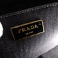 PRADA Canapa Mini Handbag Canvas Black 2-Way