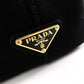 PRADA Canapa Mini Handbag Canvas Black 2-Way