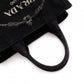 PRADA Canapa Mini Handbag Canvas Black 2-Way