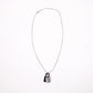 HERMES O'Kelly Necklace, Metal and Leather, Silver, D Stamp