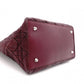 Christian Dior Cannage 32 Handbag Leather Bordeaux