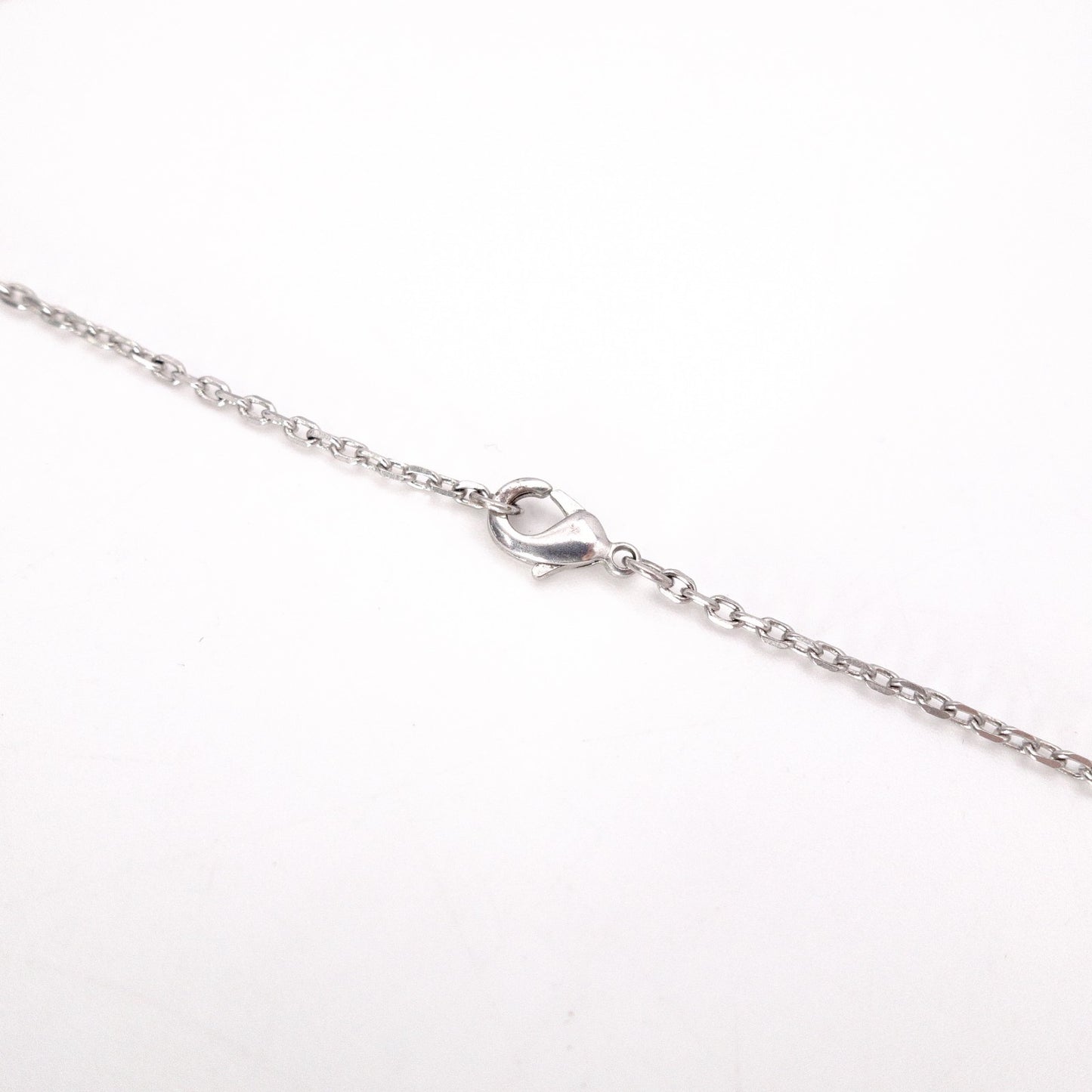 HERMES O'Kelly Necklace, Metal and Leather, Silver, D Stamp
