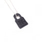 HERMES O'Kelly Necklace, Metal and Leather, Silver, D Stamp