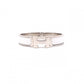 HERMES Click-Clack Bracelet, Metal, Silver, White