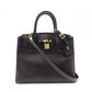 LOUIS VUITTON City Steamer PM Handbag, 2-Way, Leather, Black, Women's