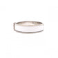 HERMES Click-Clack Bracelet, Metal, Silver, White
