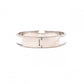 HERMES Click-Clack Bracelet, Metal, Silver, White