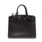LOUIS VUITTON City Steamer PM Handbag, 2-Way, Leather, Black, Women's