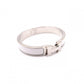 HERMES Click-Clack Bracelet, Metal, Silver, White