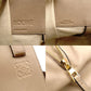 LOEWE Hammock Small Shoulder Bag Beige Handbag Leather Crossbody Gold Hardware Logo