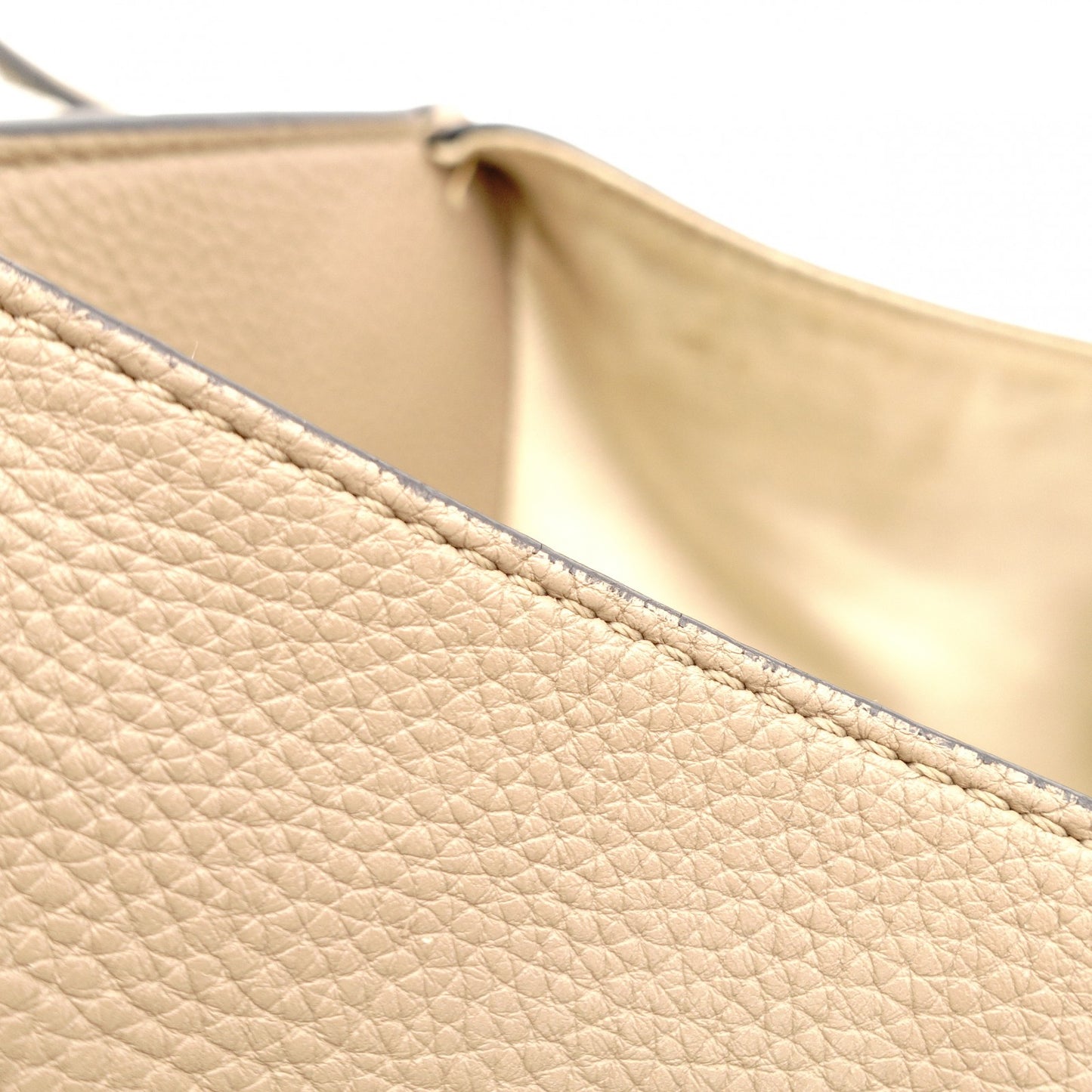 LOEWE Hammock Small Shoulder Bag Beige Handbag Leather Crossbody Gold Hardware Logo