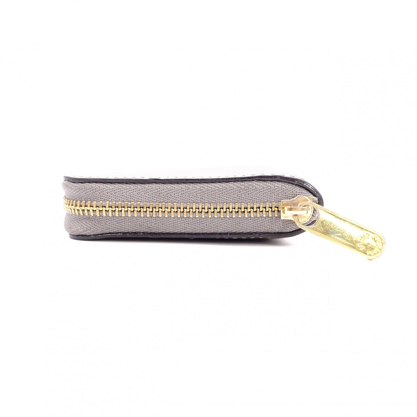 LOUIS VUITTON Zippy Coin Purse Vernis Coin Case Leather Champagne Metallized