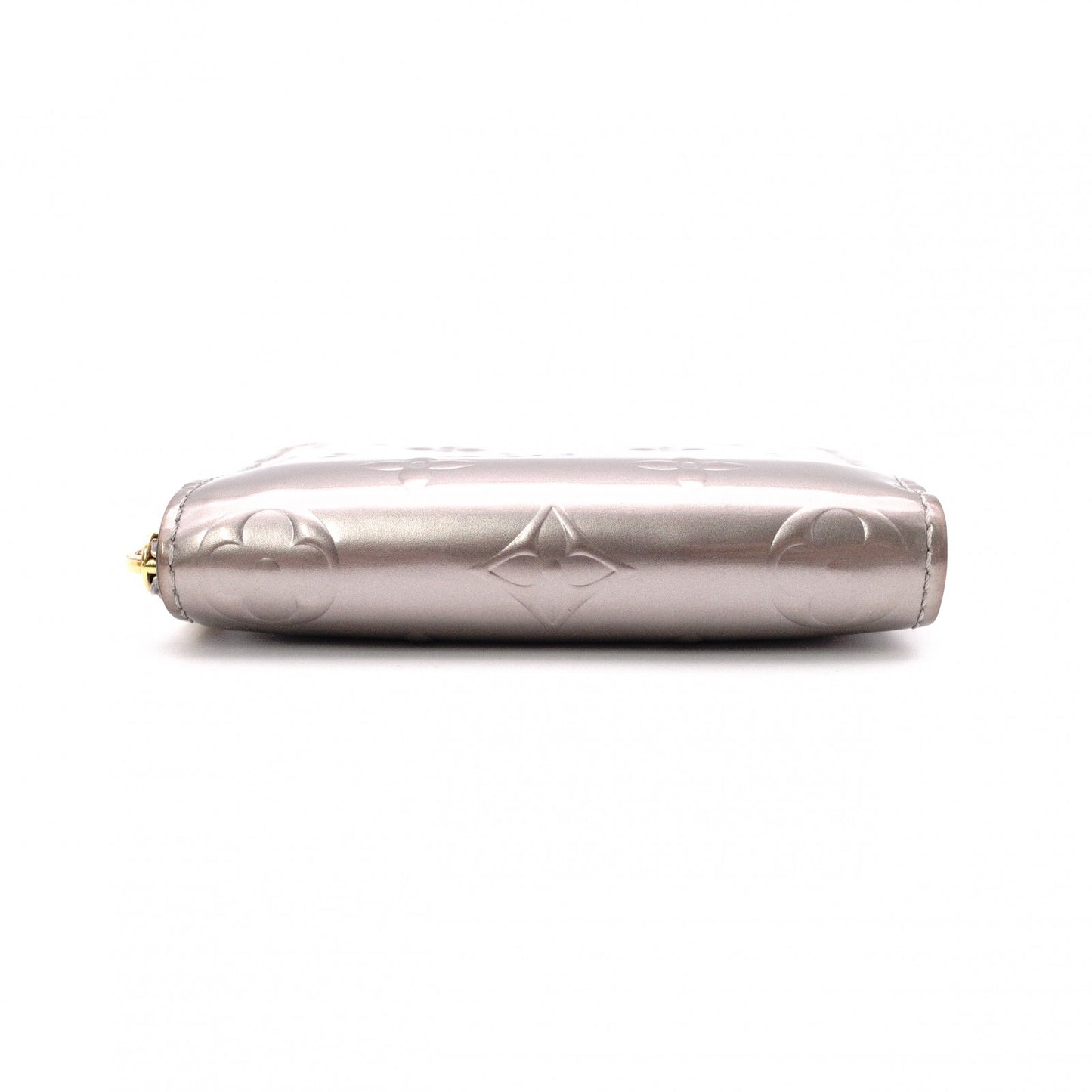 LOUIS VUITTON Zippy Coin Purse Vernis Coin Case Leather Champagne Metallized