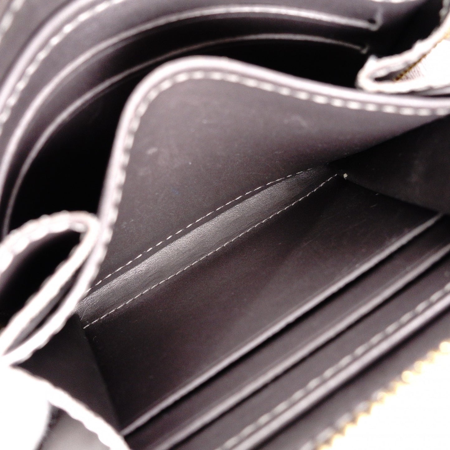 LOUIS VUITTON Zippy Coin Purse Vernis Coin Case Leather Champagne Metallized
