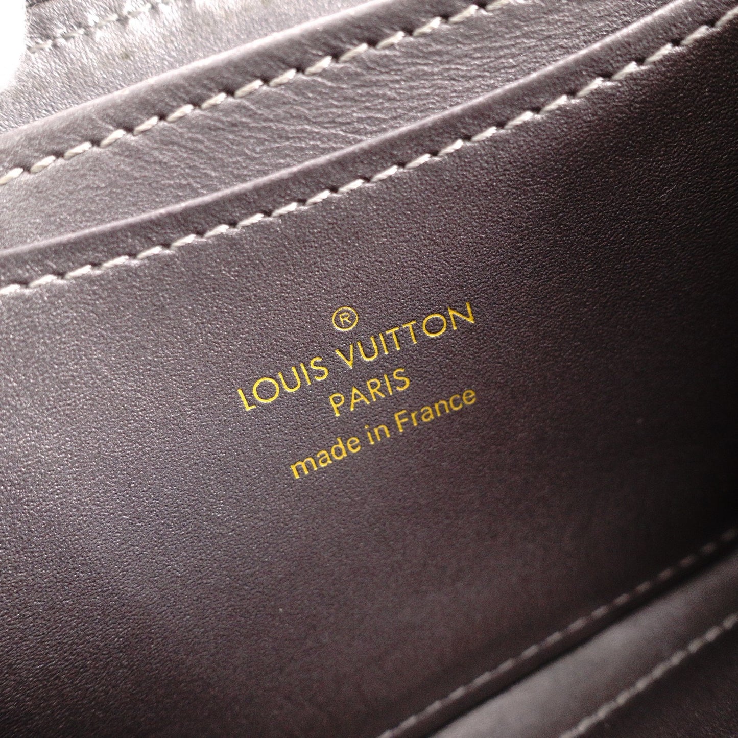 LOUIS VUITTON Zippy Coin Purse Vernis Coin Case Leather Champagne Metallized