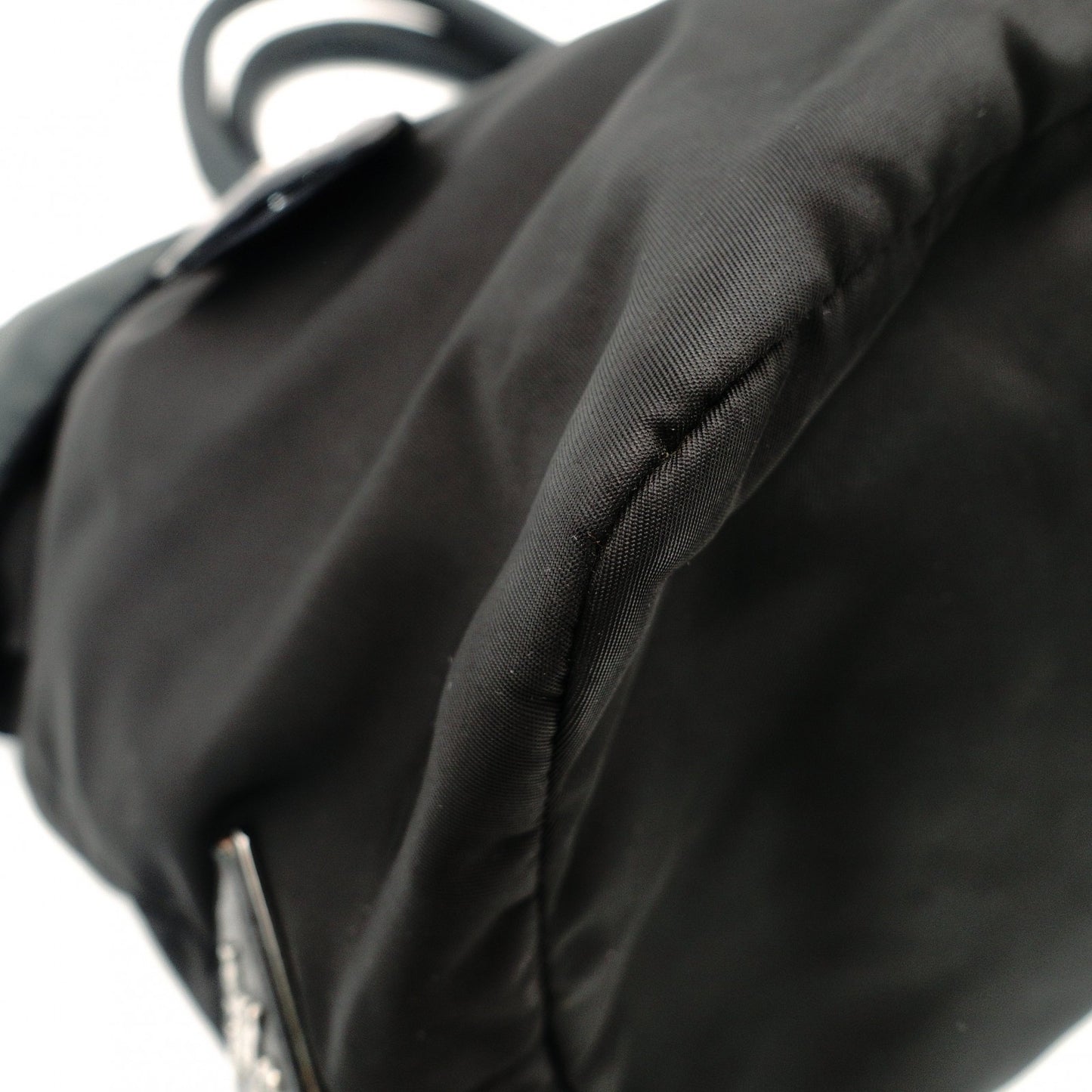 PRADA Reversible Tote Bag Gray × Black Nylon 2-Way Shoulder Simple 7-11-276