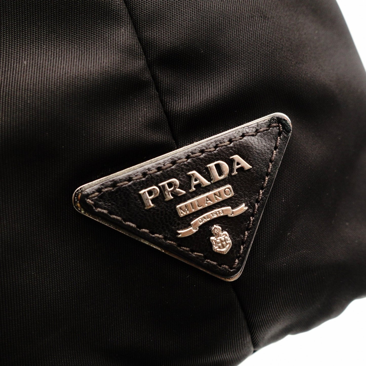 PRADA Reversible Tote Bag Gray × Black Nylon 2-Way Shoulder Simple 7-11-276