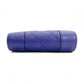 CHANEL Mademoiselle Matelassé Tri-Fold Wallet, Leather, Blue Gold Hardware