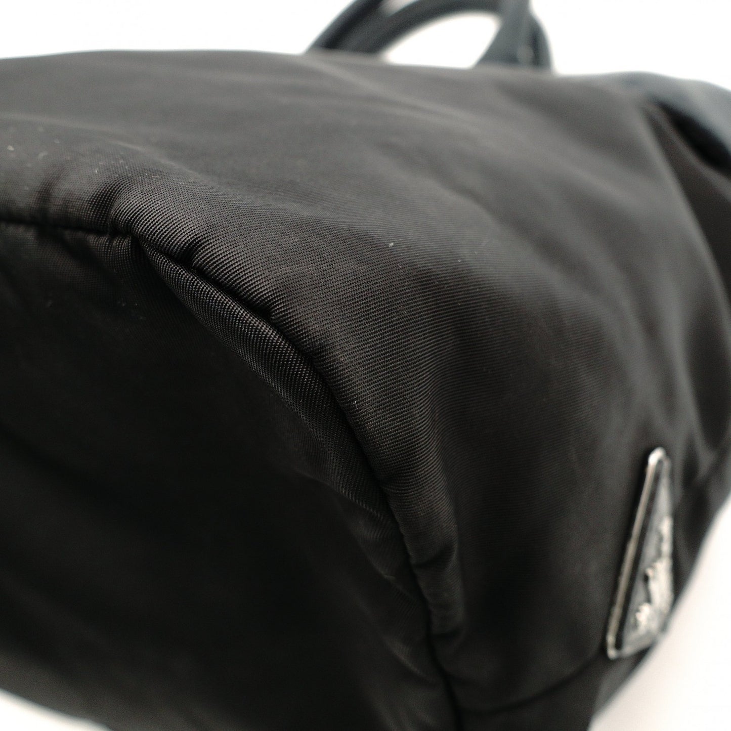 PRADA Reversible Tote Bag Gray × Black Nylon 2-Way Shoulder Simple 7-11-276