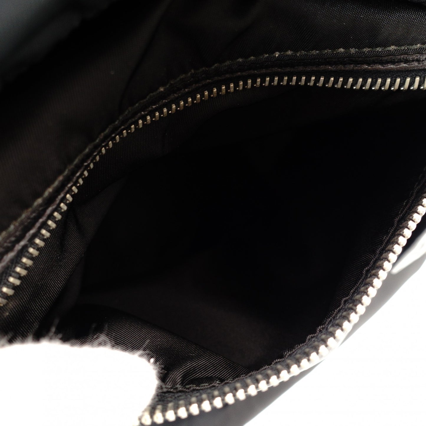 PRADA Reversible Tote Bag Gray × Black Nylon 2-Way Shoulder Simple 7-11-276