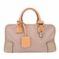 LOEWE Amazona 28 Handbag Pink × Beige × Orange Leather Logo Silver Hardware 7-11-607