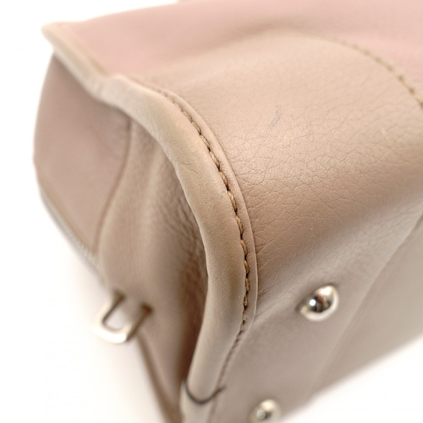 LOEWE Amazona 28 Handbag Pink × Beige × Orange Leather Logo Silver Hardware 7-11-607