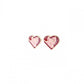 CHANEL Heart Earrings, Metal, Red and Pink Gold Hardware