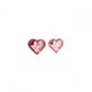 CHANEL Heart Earrings, Metal, Red and Pink Gold Hardware
