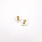 CHANEL Heart Earrings, Metal, Red and Pink Gold Hardware