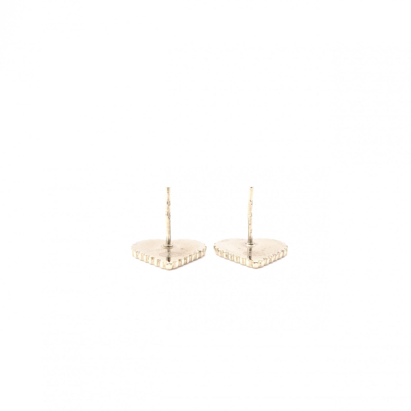 CHANEL Heart Earrings, Metal, Red and Pink Gold Hardware
