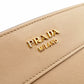 PRADA Promenade Saffiano Leather Shoulder Bag Beige Leather Crossbody Gold Hardware 7-10-1109
