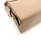 PRADA Promenade Saffiano Leather Shoulder Bag Beige Leather Crossbody Gold Hardware 7-10-1109