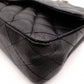 CHANEL Caviar Skin W-Flap Matelassé Classic Shoulder Bag, Leather, Black, Gold Hardware