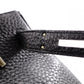 HERMES Birkin Handbag, Leather, Black, □R Stamp, Silver Hardware