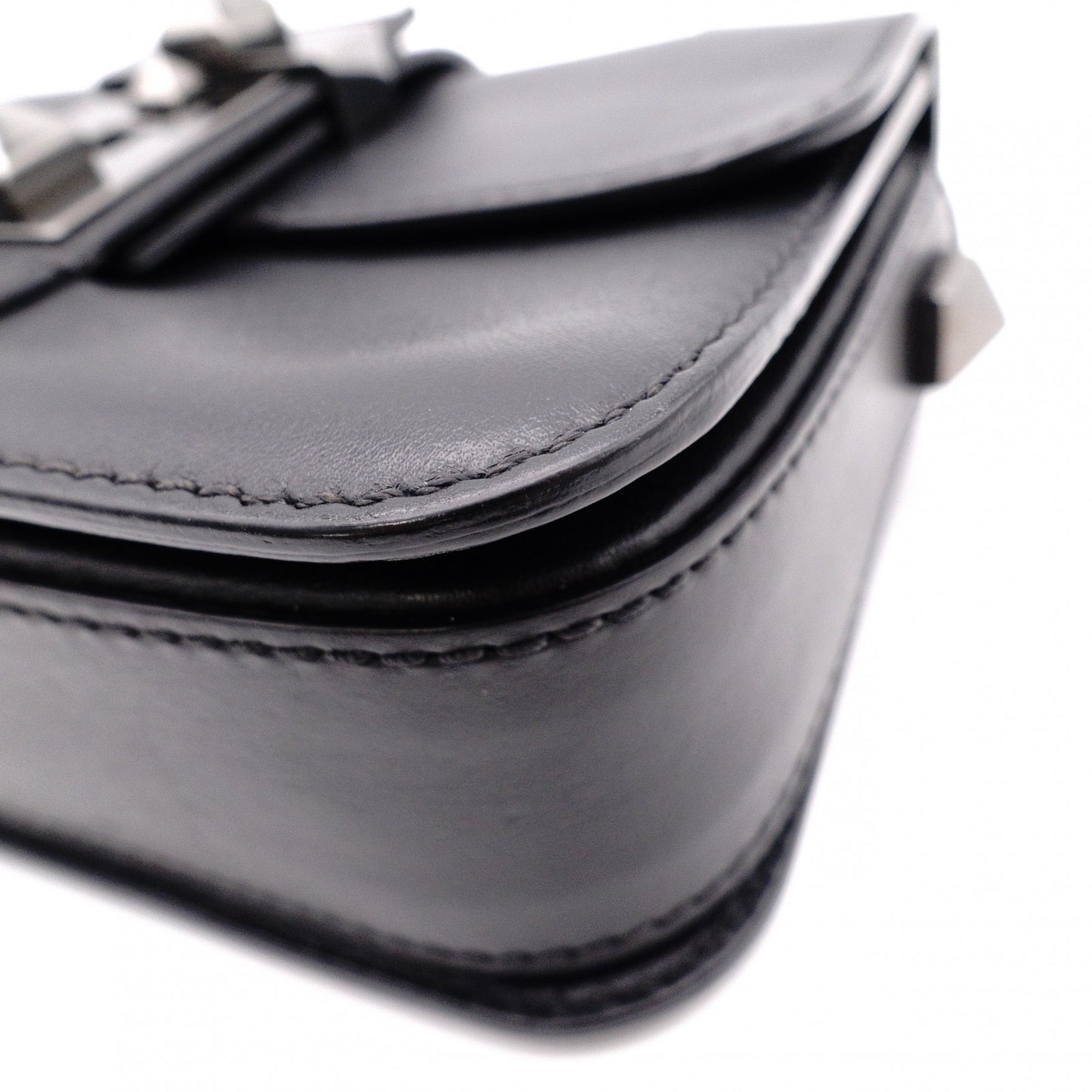 Valentino Garavani Rockstud Small Rockstud B Shoulder Bag, Leather, Black