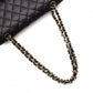 CHANEL Caviar Skin W-Flap Matelassé Classic Shoulder Bag, Leather, Black, Gold Hardware