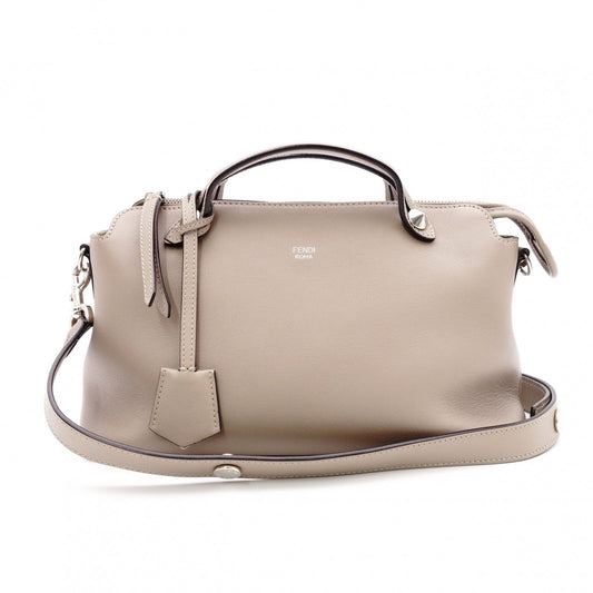 FENDI By the Way Handbag, Leather, Greige, 2-Way