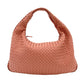 Bottega Veneta Intrecciato One Shoulder Bag Orange Leather Hobo 7-10-596