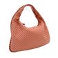 Bottega Veneta Intrecciato One Shoulder Bag Orange Leather Hobo 7-10-596
