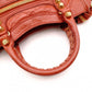 BALENCIAGA Classic Mini City Handbag, Leather, Gold Hardware, Orange, Women's