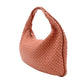 Bottega Veneta Intrecciato One Shoulder Bag Orange Leather Hobo 7-10-596