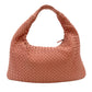 Bottega Veneta Intrecciato One Shoulder Bag Orange Leather Hobo 7-10-596