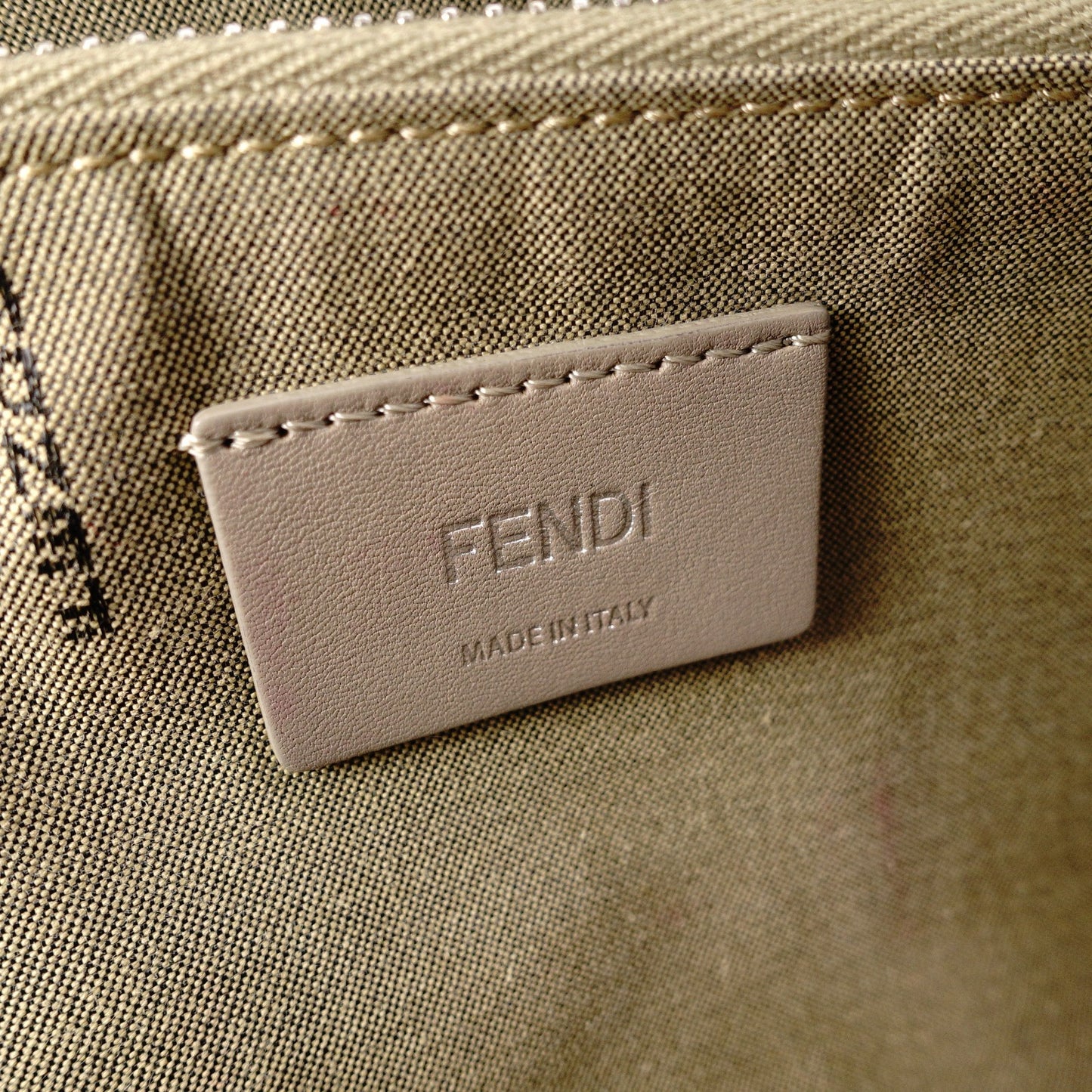 FENDI By the Way Handbag, Leather, Greige, 2-Way