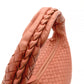 Bottega Veneta Intrecciato One Shoulder Bag Orange Leather Hobo 7-10-596